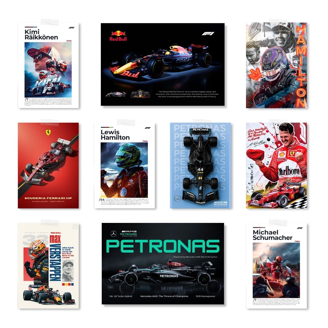 5,000+ Premium F1 Licensed Designs – Editable 4K PNG Graphics